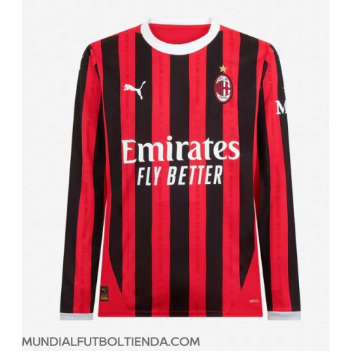 Camiseta AC Milan Primera Equipación Replica 2024-25 mangas largas